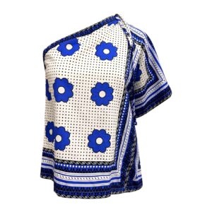 Ifeka Shorts - Blue and white Khanga Print