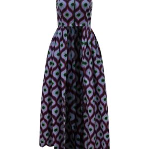 Tiwa Top - Grey and Pink Ancestor's Eye African Ankara Wax Cotton Print